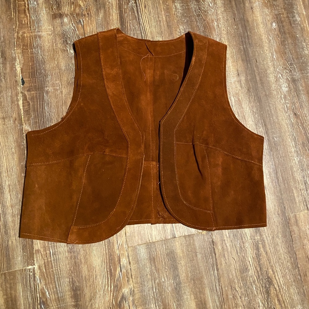 Vintage leather suede vest